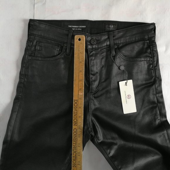 Ag Adriano Goldschmied Farrah Skinny Super Black Jeans 27 - Picture 7 of 8